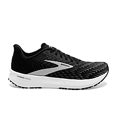 Brooks Hyperion Tempo Running Shoes for Women - Plush Tongue and Collar, Breathable Fabric Lining, and Durable Rubber Outsole Black/Silver/White 5 B - Medium