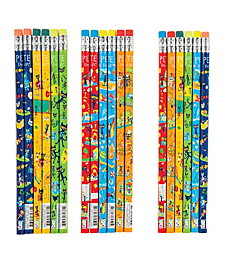 Raymond Geddes Pete the Cat Pencils with Erasers (Pack of 36)