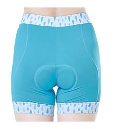 beroy Cycling Shorts Women's 3D Padded Bike Underwear Shorts(M,Blue)