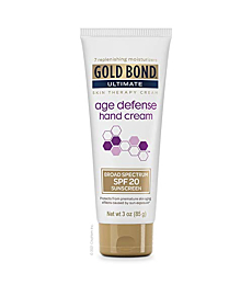 Gold Bond Ultimate Hand Cream 3 oz. with Broad Spectrum SPF 20 Sunscreen, Age Defense