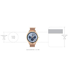 Fossil 42mm Gen 5E Stainless Steel Mesh Touchscreen Smart Watch with Heart Rate, Color: Rose Gold (Model: FTW6068)
