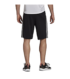 adidas Men's Designed 2 Move 3-Stripes Primeblue Shorts, Black/White, X-Large