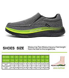 OrthoComfoot Loafers for Men,Plantar Fasciitis Deck Shoes for Flat Feet/High Arch,Rubber Casual Outdoor Sneakers ZGBXOF02-W2-11