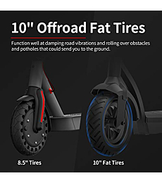 Hiboy MAX3 Electric Scooter, 350W Motor 10" Pneumatic Off Road Tires Up to 17 Miles & 18.6 MPH, Adult Electric Scooter for Commute and Travel