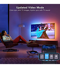 Govee TV LED Backlights with Camera, DreamView T1 RGBIC Wi-Fi TV Backlights for 55-65 inch TVs PC, Works with Alexa & Google Assistant, App Control, Music Sync TV Lights, Adapter, H6199
