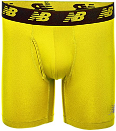 New Balance Men's 6" Boxer Brief Fly Front with Pouch, 3-Pack of 6 Inch Tagless Underwear (Hi Lite/Steel/Vintage Indigo, XX-Large (44"-46"))