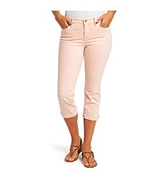 NINE WEST womens Chrystie Slim Straight Cuff Capri Jeans, Rose Cloud, 12 US