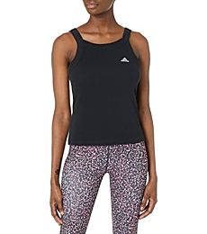 adidas womens Yoga Ribbed Tank Top Shirt, Black, X-Small US
