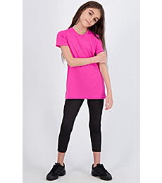 4 Pack: Girls Short Sleeve Active Quick Dry Fit Crew Neck T-Shirt Active Athletic Tops Essentials Soccer Sports Yoga Gym Shirts Young Teen Chica's Tees Sleep Zebra Summer Clothes - Set 5, XL (16)