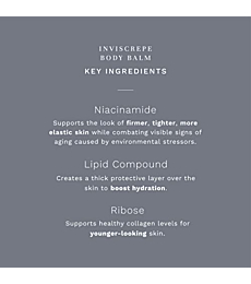 City Beauty InvisiCrepe Body Balm - Firming Body Cream - Solution for Wrinkles & Crepe Skin - Chest, Arms, Hands, Stomach, & Legs - Clean Formula with Niacinamide - Anti-Aging Cruelty-Free Skin Care