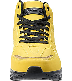 Joomra Boys Fashion Sneakers Size 6 Travel Leather School College Mid Basketball Tennis Autumn High Top Young Man Athletic Running Walking Shoes Yellow 39