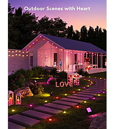 Govee Outdoor String Lights, 96ft RGBIC Outdoor Lights with 30 Dimmable IP65 Waterproof Warm White LED Bulbs, 2 Ropes of 48ft Smart Outdoor String Lights Work with Alexa for Dating, Party, Wedding