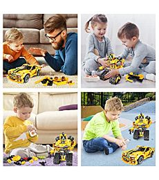 2-in-1 Build a Robot Kit,901 Pieces Remote & APP Controlled Robot & Car,Robotic Transformers Toys STEM Projects for Kids Ages 8 9 10 11 12+