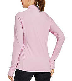 Willit Women's UPF 50+ Sun Protection Jacket SPF Shirts Long Sleeve Running Hiking Athletic UV Jacket Lightweight Pink M