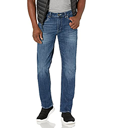 Buffalo David Bitton Men's Straight Six Jeans, Veined and Worked, 32 34