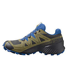 Salomon Men's Speedcross 5 GORE-TEX Trail Running Shoes, Black/Green Moss/Skydiver, 10 M