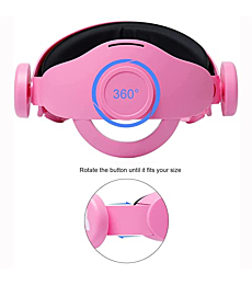 HUAYUWA Adjustable Head Strap with Head Cushion for Oculus Quest 2 VR Accessories, Replacement for Elite Strap Comfortable Protective Headband Enhanced Support and Reduce Head Pressure in VR, Pink
