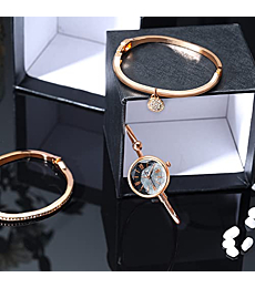 Clastyle Elegant Watch and Bracelet Set for Women
