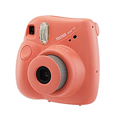 Fujifilm Instax Mini 7+ Camera with - Coral (Renewed)