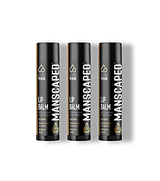 MANSCAPED™ Moisturizing and Soothing Lip Balm, Infused with Vitamin E, Peppermint Oil, and Eucalyptus Oil for Chapped Lips, Matte Finish (3-Pack)