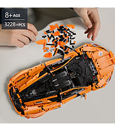 Mould King 13090 Sports Car Building Block Kits Model, MOC Building Blocks Set to Build , Gift for Kids Age 8+/Adult Collections Enthusiasts(3228 Pieces, Static Version)