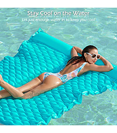 Jasonwell Giant Inflatable Floating Mat - Pool Float Lake Float Raft Lounge Floating Water Mat for Swimming Pool Floatie Lounger Pool Party Toys for Adults