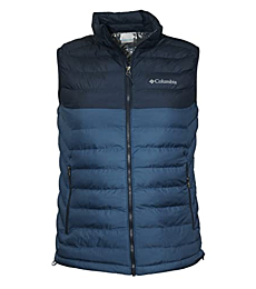 Columbia Mens White Out Omni-Heat Puffer Vest (Night Tide 452, Large)