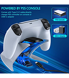 NinABXY PS5 Controller Charging Station for Dualsense Controller, Fast Charging PS5 Charging Station With Fast Charging Cable, PS5 Controller Charger Station, PS5 Docking Station ​With Airplane Design
