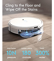 Yeedi mop Station pro Robot Vacuum and Mop, Self-Cleaning 3 in 1, Robotic Vacuum with Dual Power Spin Mopping, 3000Pa Suction, Smart Mapping, Carpet Detection, Pet-Friendly Design with 750ml Dustbin