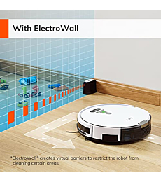 ILIFE V8 Plus Robot Vacuum and Mop, ElectroWall, Big 750ml Dustbin, Enhanced Suction Inlet, Zigzag Cleaning Path, LCD Display, Schedule Function, Self-Charging, Ideal for Hard Floors and Pet Hair.