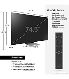 SAMSUNG 75-Inch Class Neo QLED 8K QN900B Series Mini LED Quantum HDR 64x, Infinity Screen, Dolby Atmos, Object Tracking Sound Pro, Smart TV with Alexa Built-In (QN75QN900BFXZA, 2022 Model)