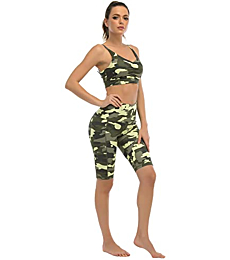 CHRLEISURE Biker Shorts with Pockets for Women High Waist, Tummy Control Workout Spandex Shorts (12“ LULU Yellow, M)