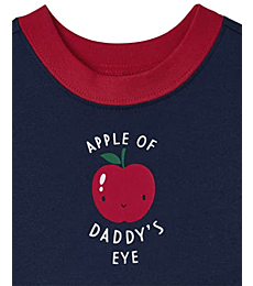 The Children's Place Baby Boys' 2 Pack Rompers, Pack of Two, Apple of Daddy's Eye/Red Plaid, 18-24 Months