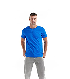 KLIEGOU Men's T-Shirts - Premium Cotton Crew Neck Tees S - 3XL (2168 Blue, X-Large)