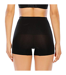 Womens Seamless Shaping Boyshorts Panties Tummy Control Underwear Slimming Shapewear Shorts (#Black-Light tummy control, XX-Large)