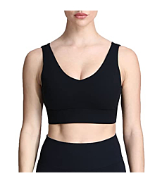 Aoxjox Caged Sports Bras for Women High Impact Fitness Running Multi-Cross Back Training Yoga Crop Tank Workout Tops (Black, Large)