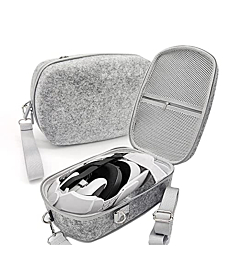 Oculus Quest 2 Case, Carrying Case for Quest 2 VR Gaming Headset and Touch Controllers Accessories, Protecting Elite/Quest 2 VR Headset for Travel and Home Storage