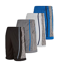 X Game Time - 4 Pack Men's Active Mesh Basketball Shorts Athletic Performance Shorts (X-Large, Set D)