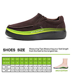 OrthoComfoot Mens Hiking Shoes Fashion Loafers, Comfort Walking Shoes for Male, Orthopedic Boat Shoes for Men Size 11.5