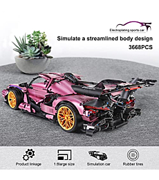 YESHIN Apello IE Super car MOC Building Kit and Engineering Toy, Adult Collectible Sports Car Technique Car Building Kit, 1:8 Scale Racing Sports Car Model for Adults Men Teens, New 2022(3668Pcs)