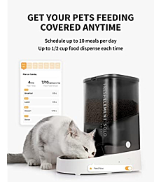 PETKIT Automatic WiFi Cat Feeder, APP Control for Remote Feeding & Monitor, Schedule Up to 10 Meals Per Day, 304 Stainless Steel & Advanced Fresh Lock Technology, Cats/Dogs Up to 15 Days of Feeding