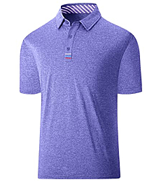 ZITY Golf Polo Shirts for Men Short Sleeve Athletic Tennis T-Shirt 017-5-Purple-M