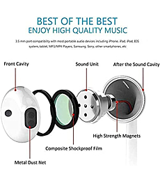 2 Pack-Apple Earbuds with Lightning Connector[Apple MFi Certified](Built-in Microphone & Volume Control) Headphones Compatible with iPhone 13/12/SE/11/XR/XS/X/7/7 Plus/8/8P Support All iOS System