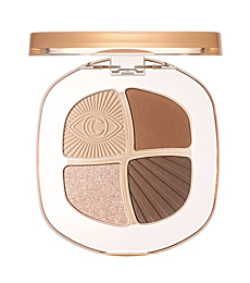 CARSLAN 4 COLOR Eyeshadow Palette, Nude Eye Shadow, Matte Shimmer Eye Makeup Palette, Small Size, 01 Golden Brown
