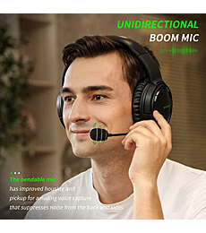BINNUNE Gaming Headset with Mic for Xbox Series X|S Xbox One PS4 PS5 PC Switch, Wired Stereo Gamer Headphones with Microphone Xbox 1 Playstation 4|5
