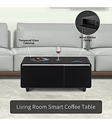 Smart Coffee Table with Built in Fridge