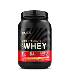 Optimum Nutrition Gold Standard 100% Whey Protein Powder, French Vanilla Creme, 2 Pound (Packaging May Vary)