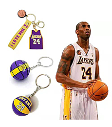 FAPUKL 3 pcs NBA commemorative Kobe key chain, Novelty key chains, send your high school and college graduation gift
