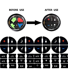 2 Packs of AC Dash Button Repair Kit - Compatible with Chevy, Best for Fixing Faded or Ruined Buttons