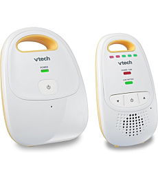 VTech DM111 Upgraded Audio Baby Monitor. 1 Parent Unit with Rechargeable Battery, Best-in-Class Long Range, Digital Wireless Transmission, Crystal-Clear Sound, Plug & Play, Sound Indicator & Alerts